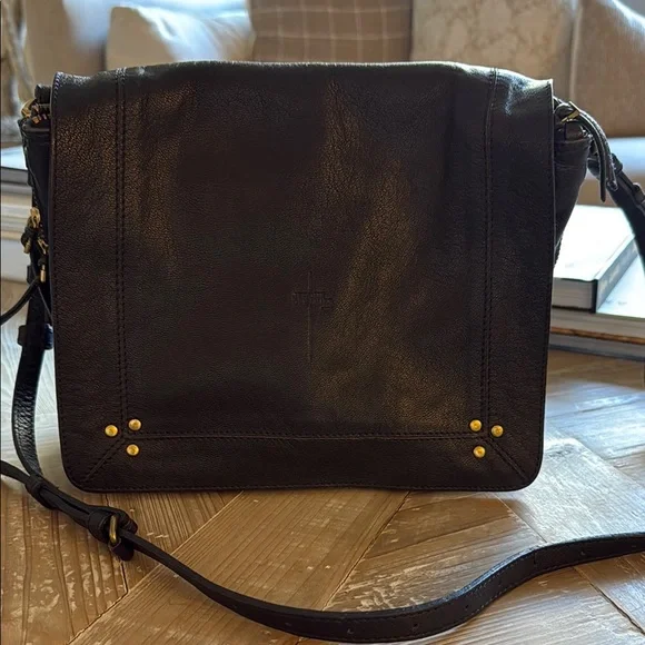 Navy blue Leather Crossbody Bag - Picture 3 of 12